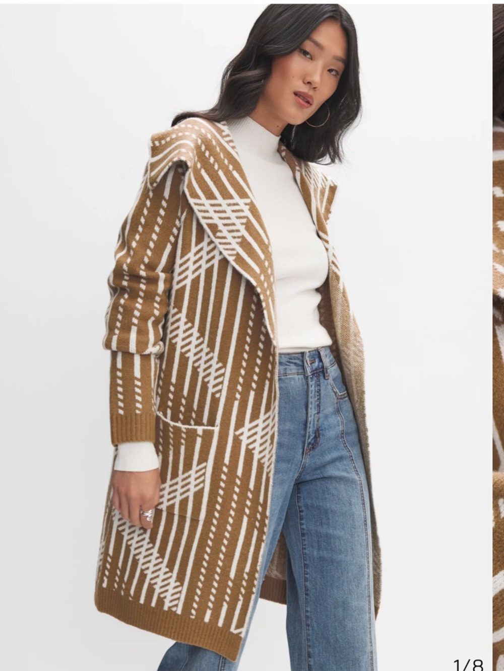 Geometric Open-Front Cardigan - Picture 6 of 6